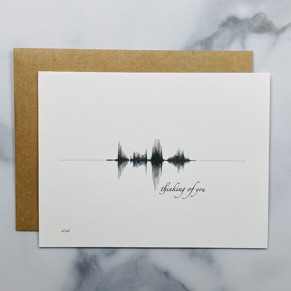 Thinking Of You Soundwave Greeting Cards (10 Pack with Envelopes) - Picture 1 of 6
